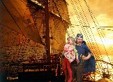 Пират с ребёнком на корабле